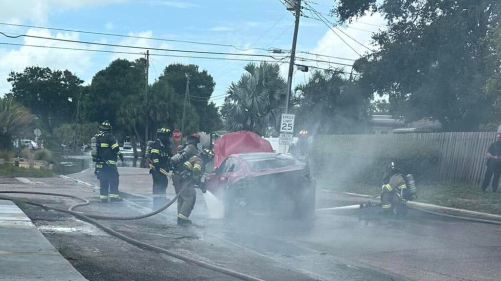 Florida Firefighters Warn About Electric Car Fires After Hurricane