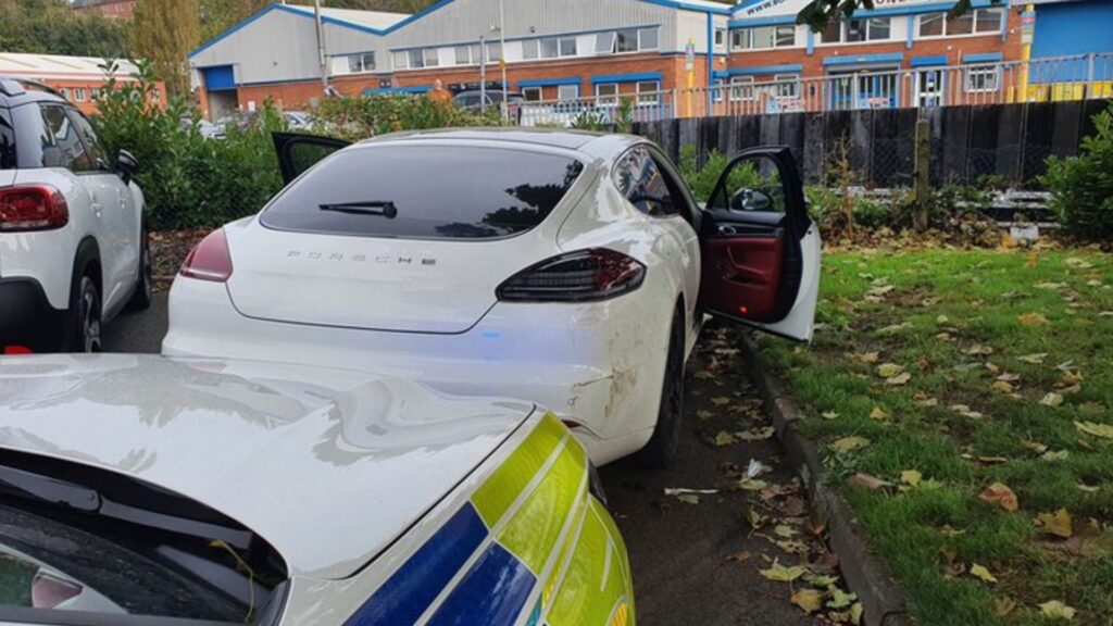 A Porsche Panamera similar to the one seized in the Amazon fraud forfeiture case (file photo)