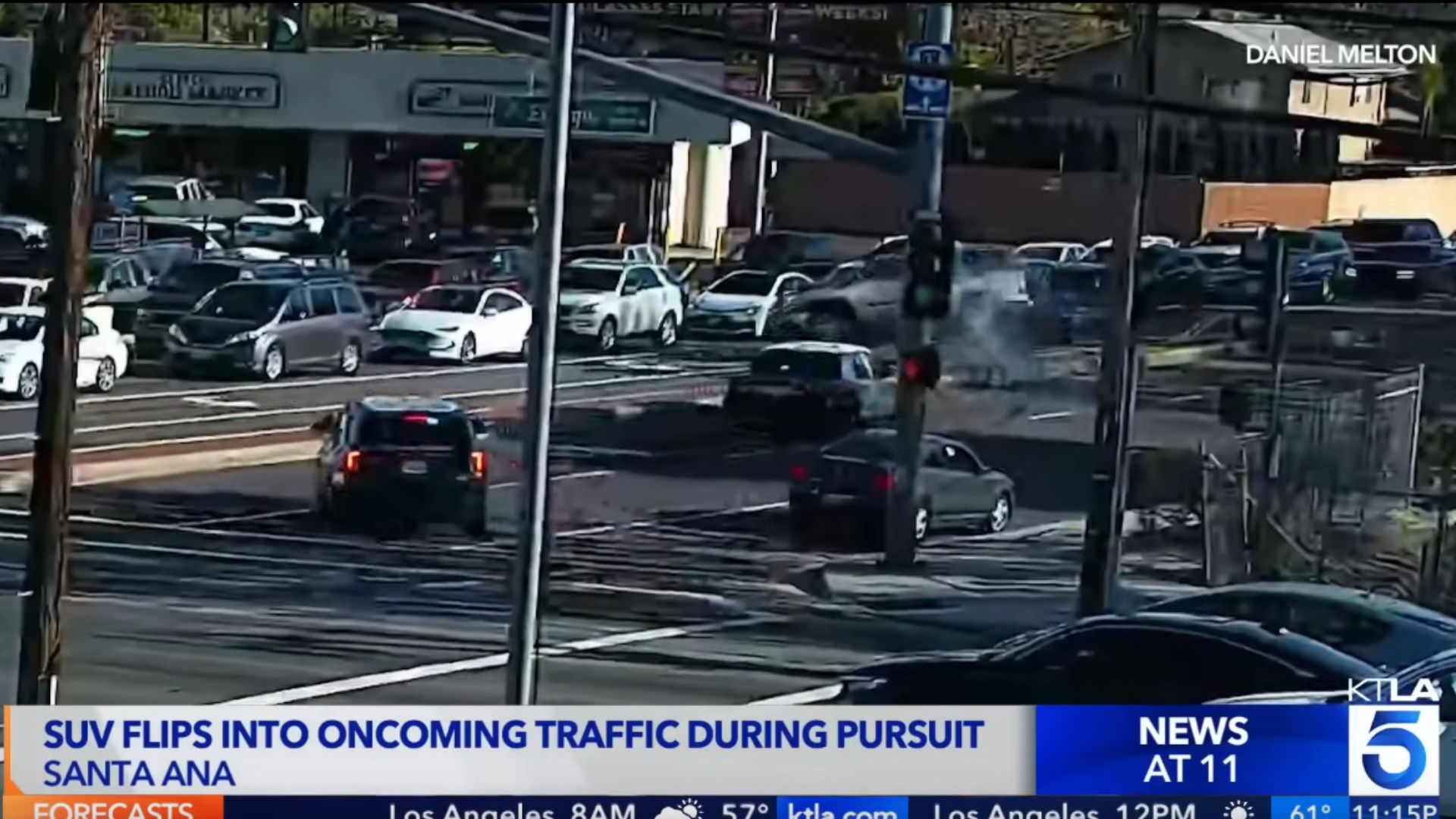 Watch An SUV Running From Police Roll Over Into Oncoming Traffic