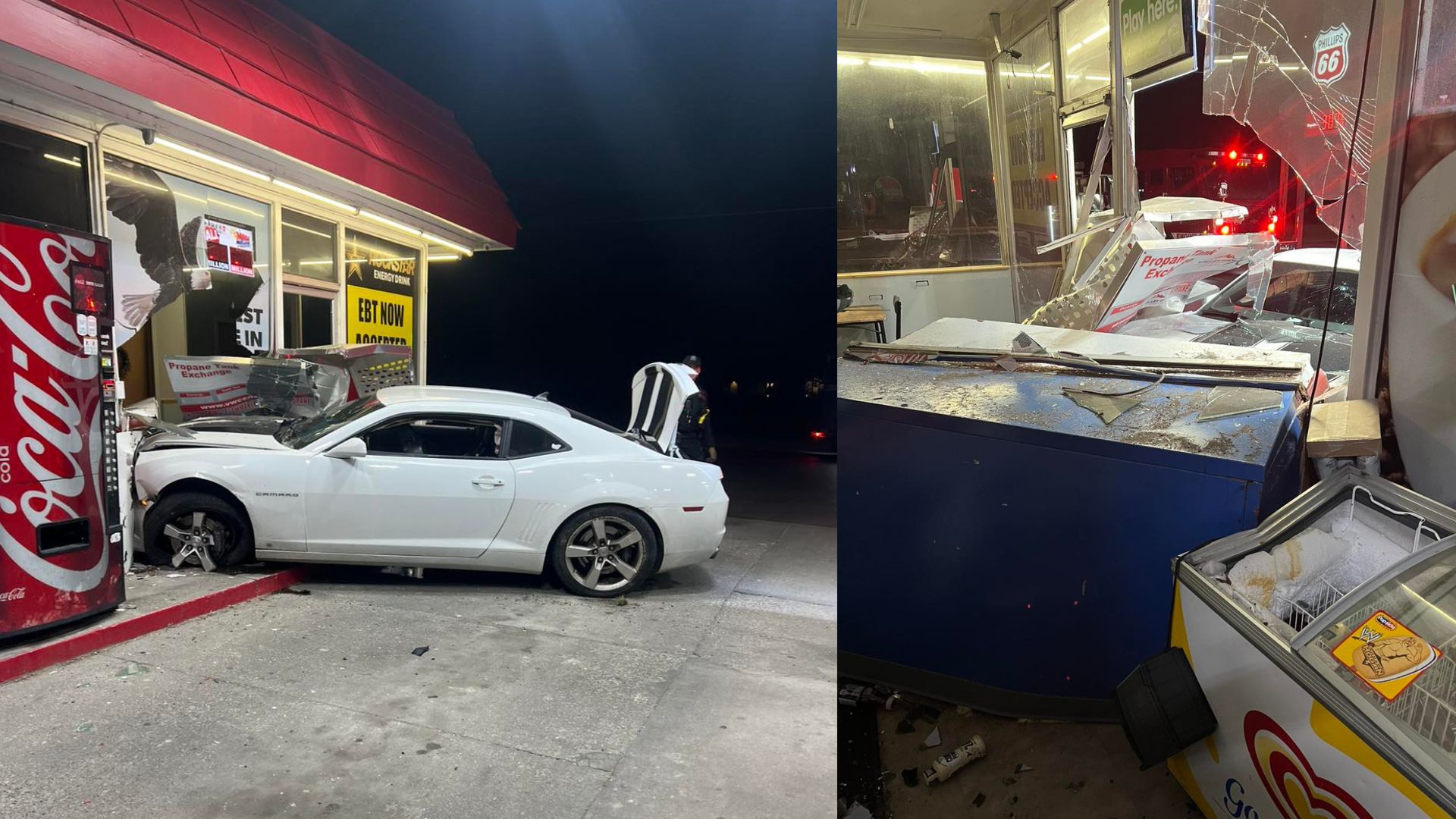 Baked Camaro Driver Crashes Into Convenience Store  
