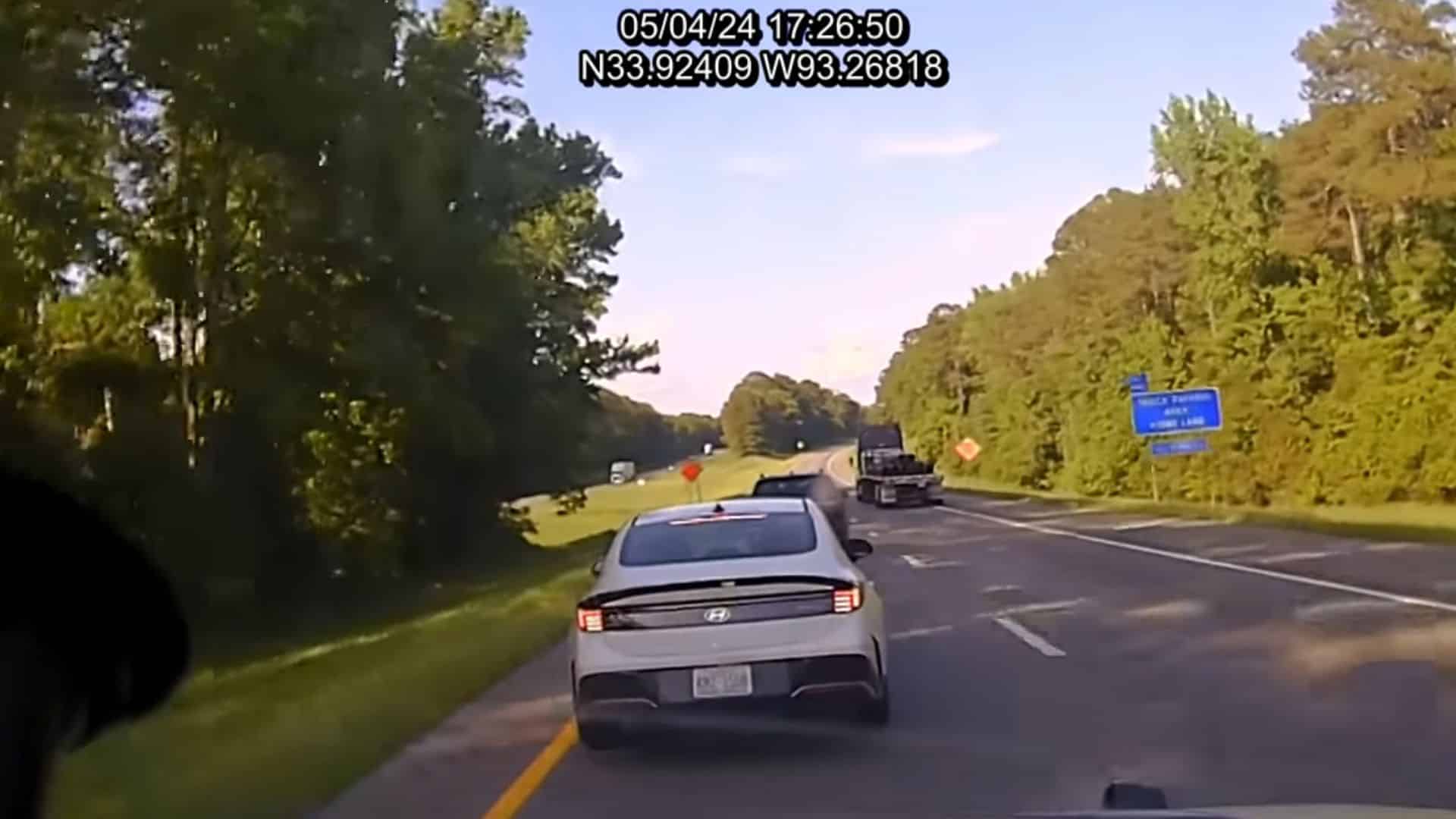 Spike Strips End Police Chase In An Unusual Way