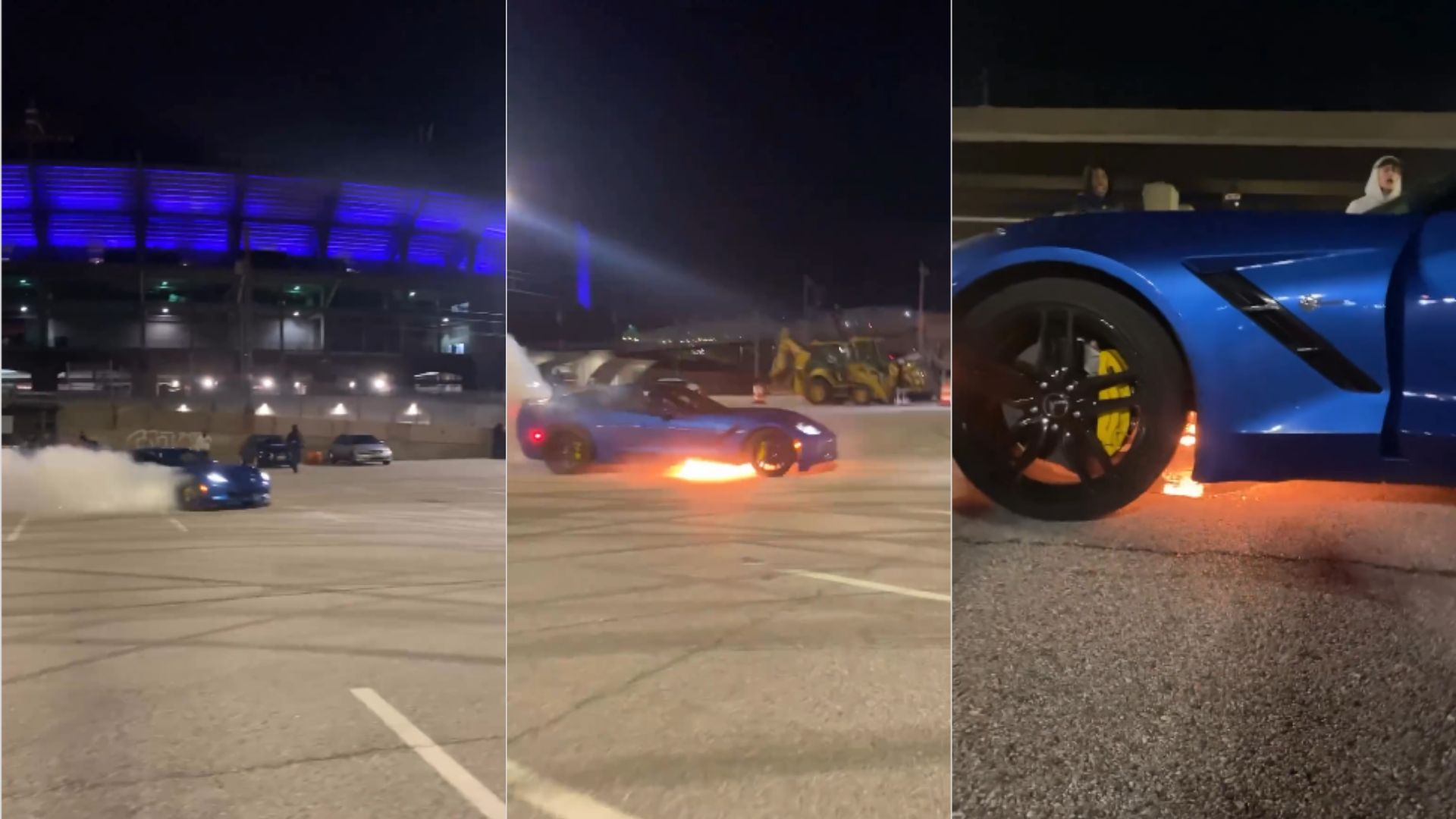 That’s Not Tire Smoke: C7 Corvette Catches Fire During Takeover Event ...