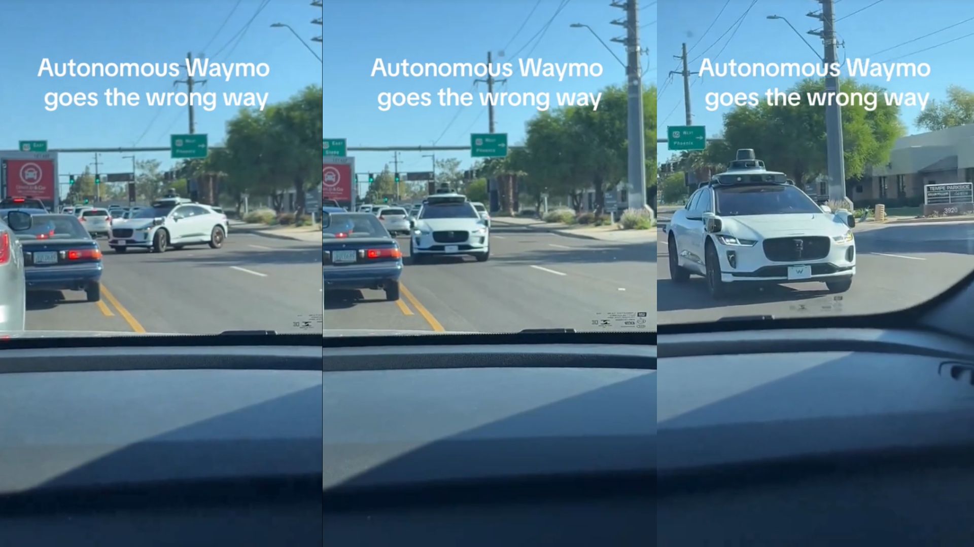 Waymo Robotaxi Turns Into Oncoming Traffic