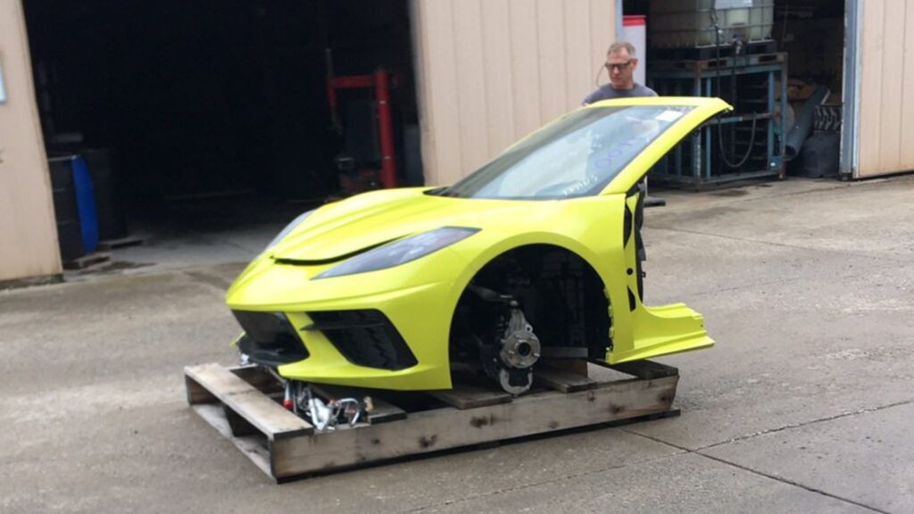 C8 Corvette Cut In Half For Shocking Reason