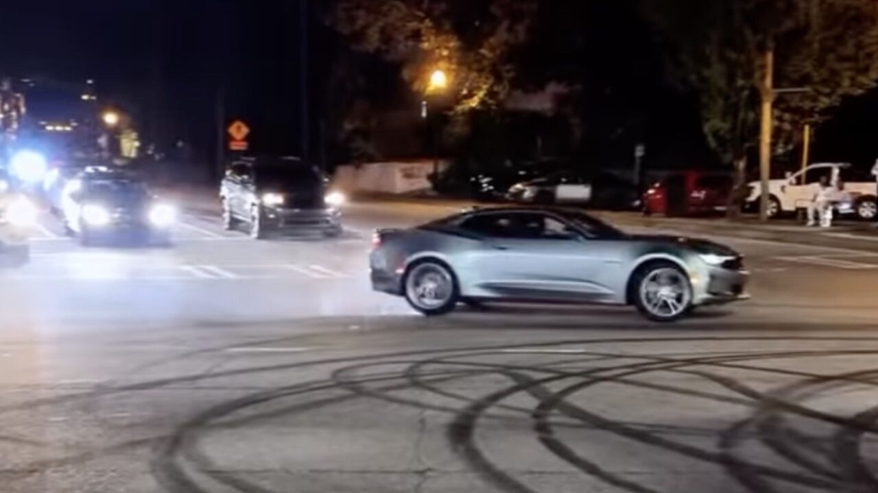 Camaro Driver's Donut Attempt Ends in Crash Into Parked SUV at Street ...