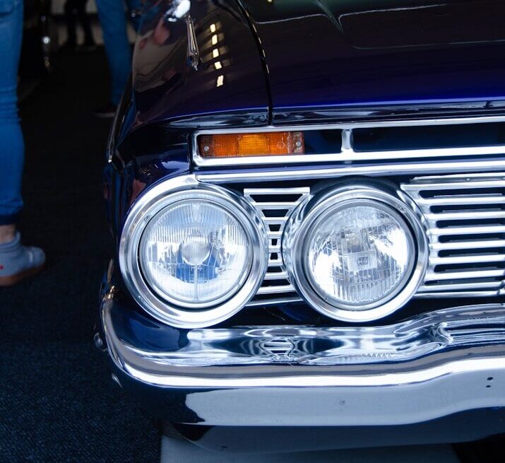 front of a car