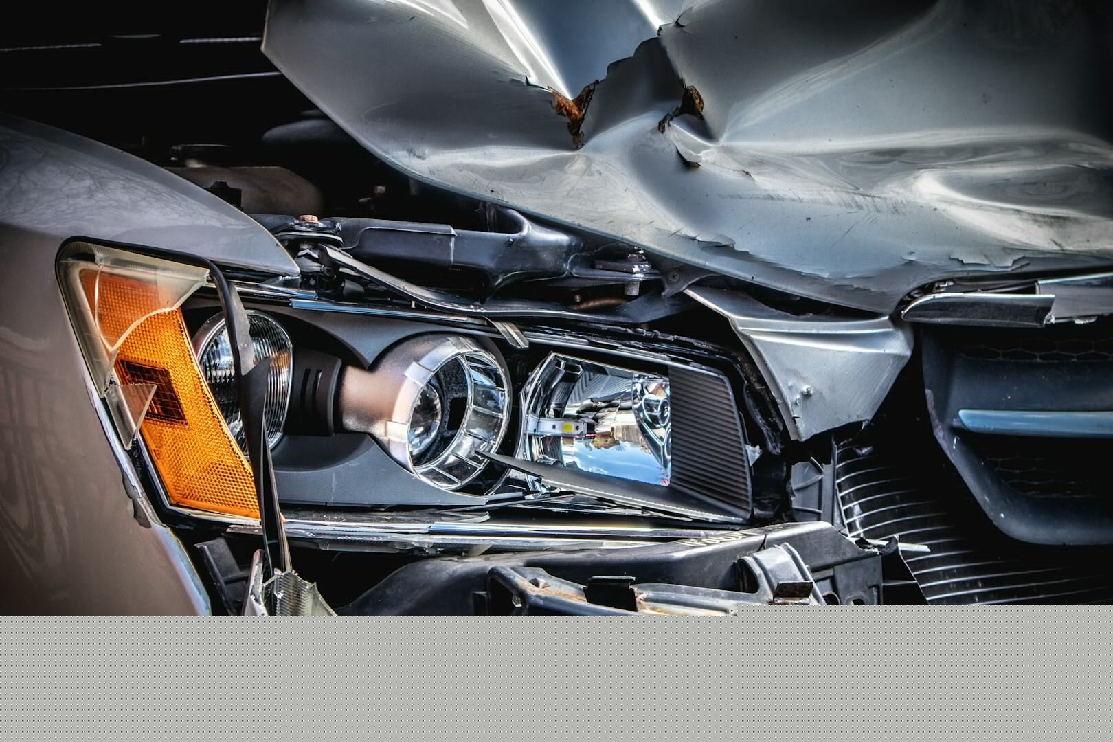 silver and black car engine