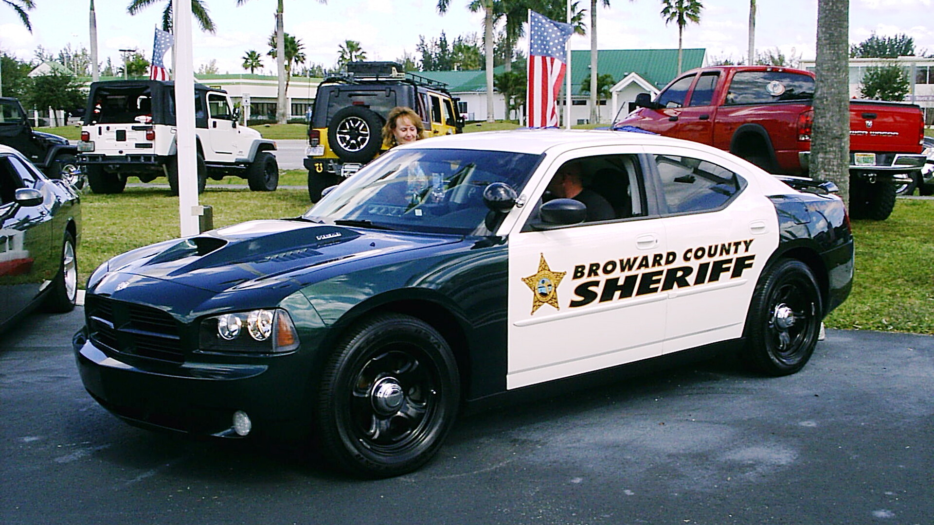 Marked Broward Sheriff's Office Dodge Charger patrol car