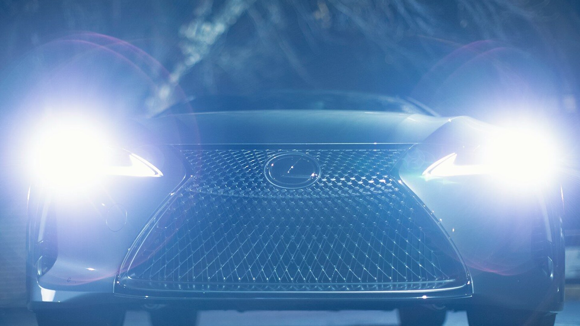 a car that is lit up at night
