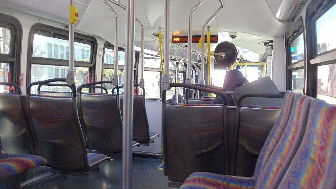 A Los Angeles Metro bus on a city street
