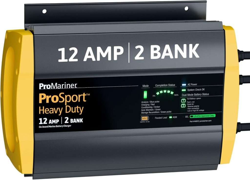 ProMariner ProSport HD 12A 2-bank onboard charger