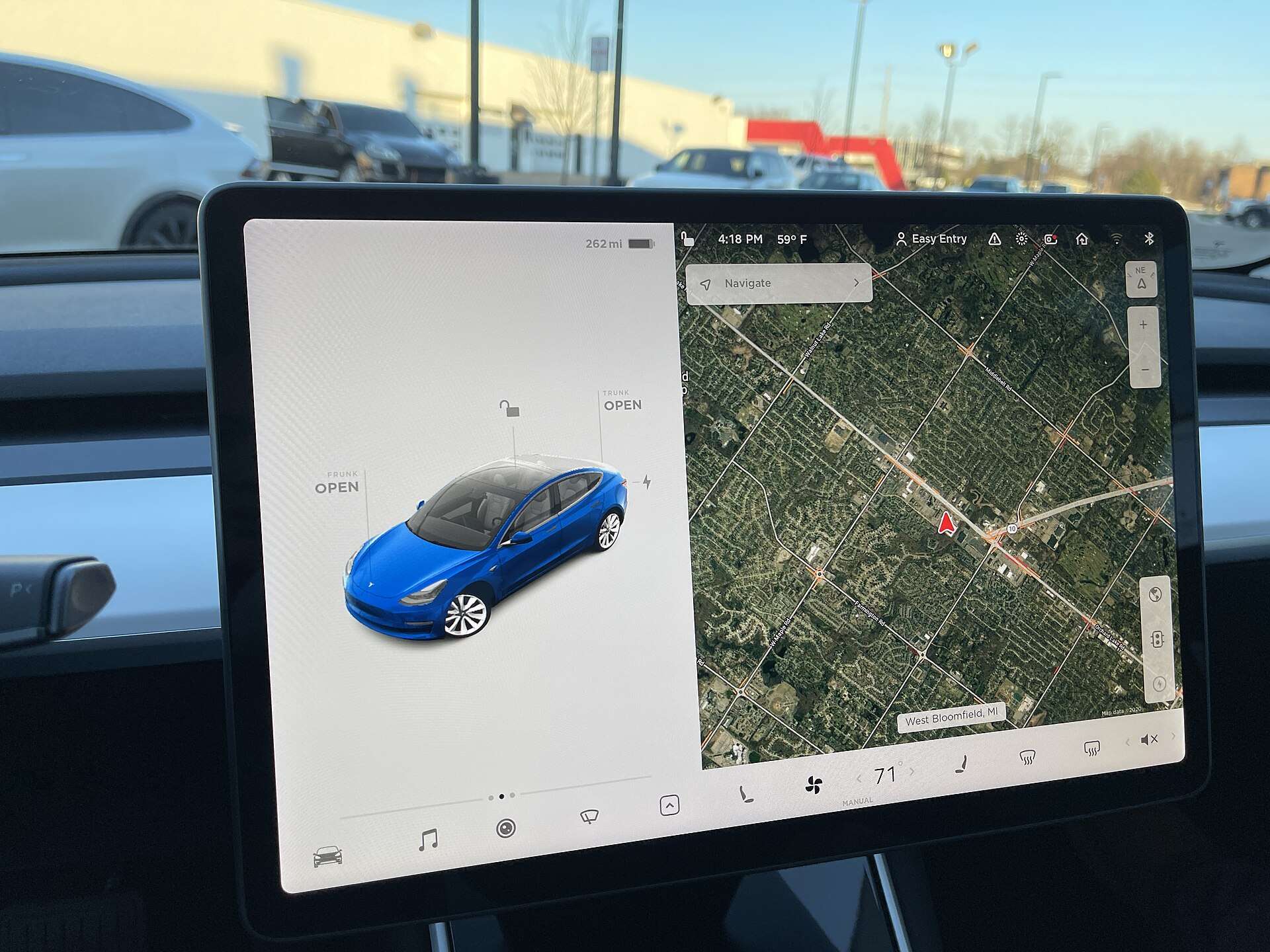 Tesla Model 3 center touchscreen display