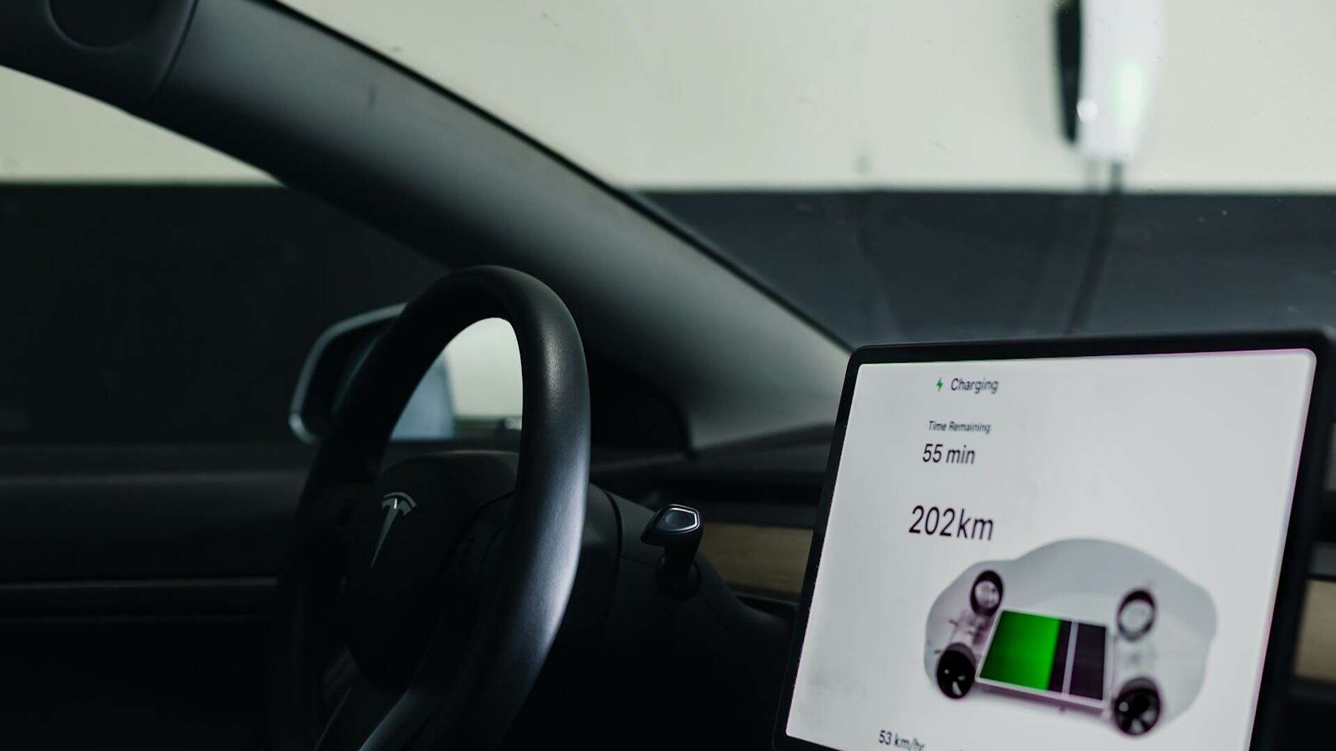 a picture of a car dashboard with a display on the dashboard