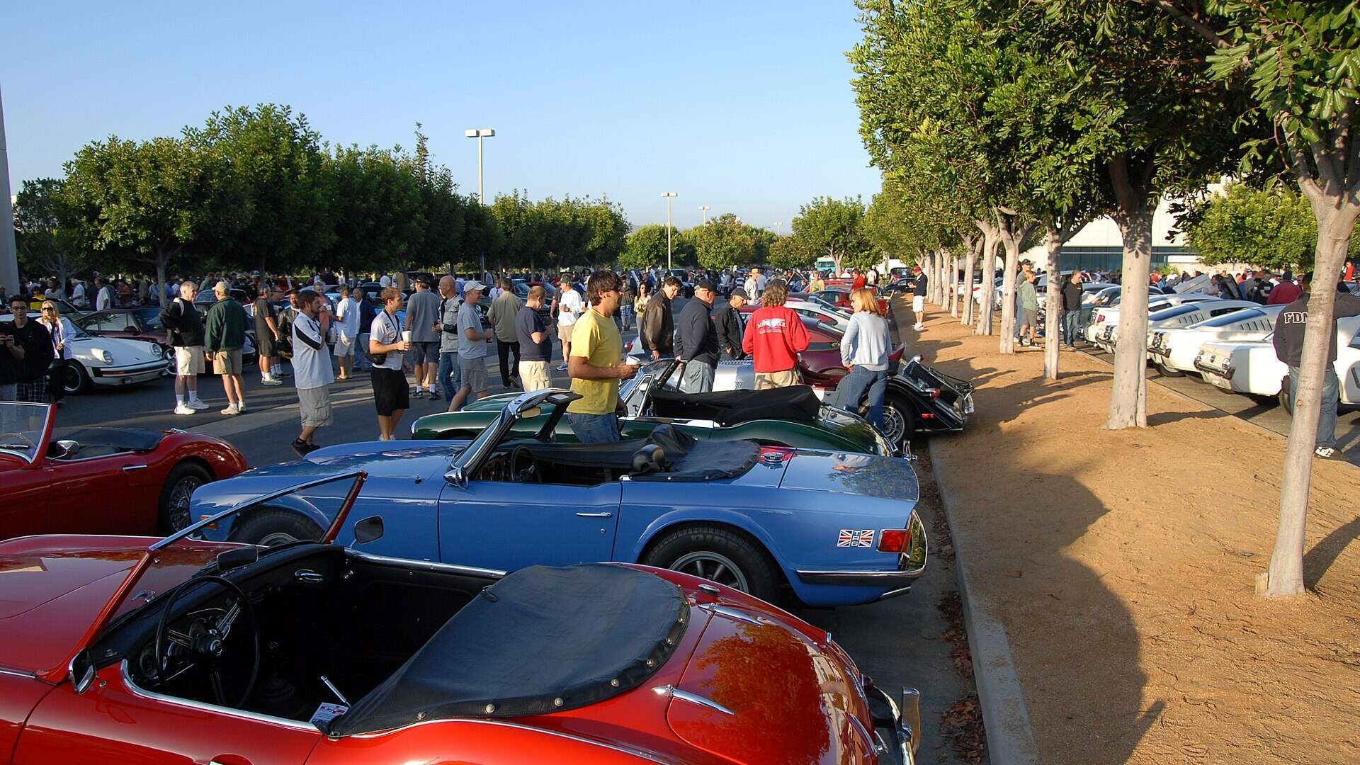 Cars and Coffee gathering in Irvine, California