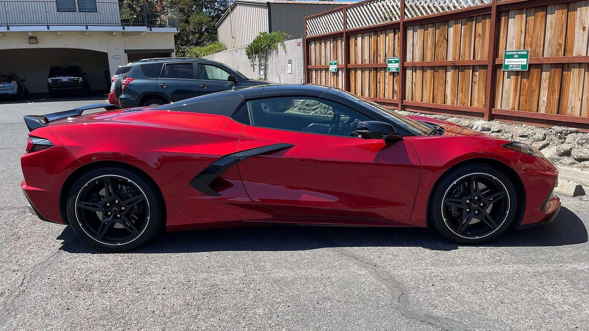 Red C8 Chevrolet Corvette