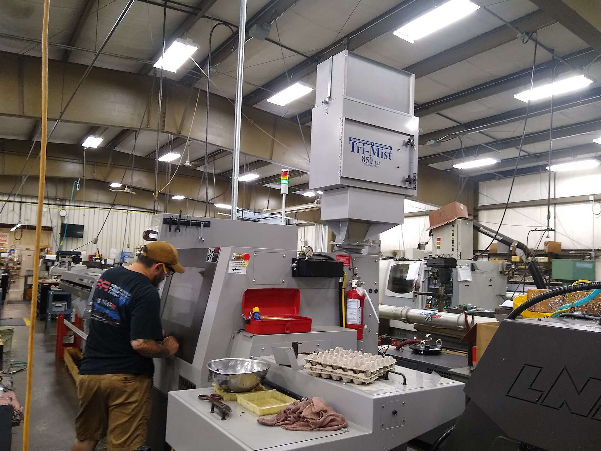 A CNC lathe of the kind used to machine driveline flanges and yokes