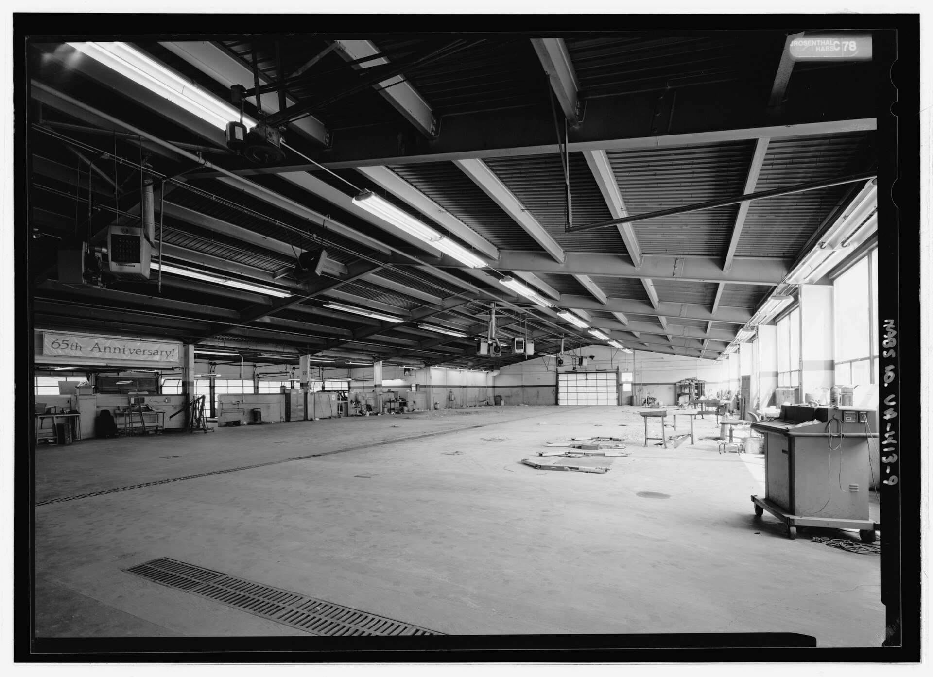 Service bays inside the parts and service area of a Chevrolet dealership in Arlington, Virginia