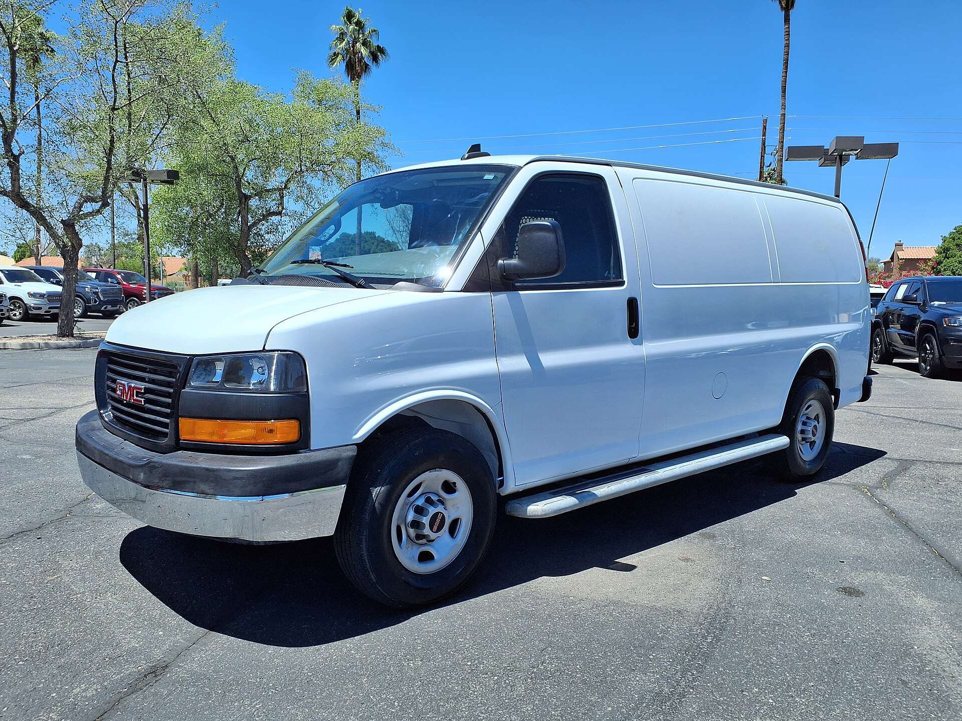 A 2023 GMC Savana 2500 cargo van