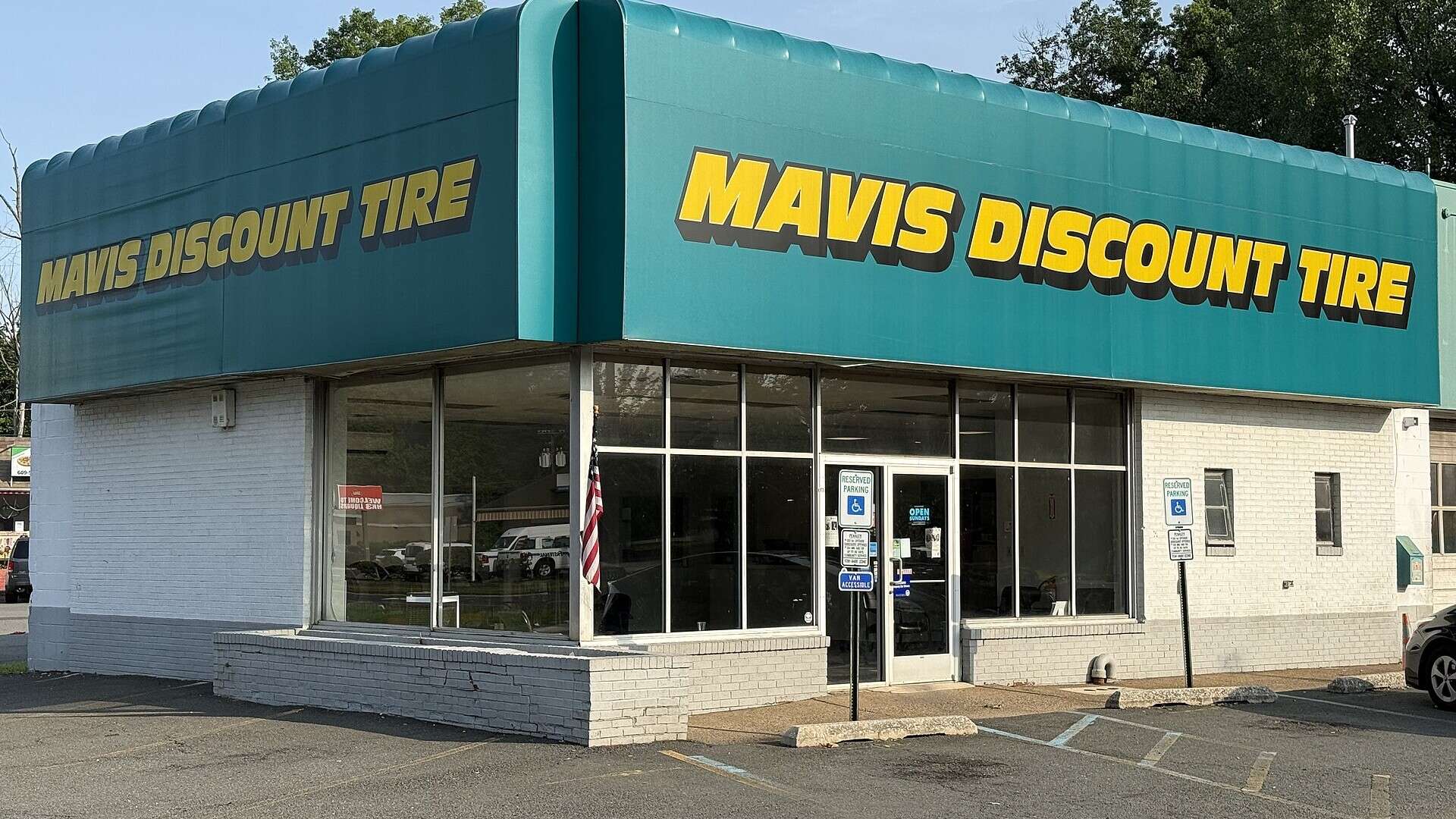 Mavis Discount Tire store on North Olden Avenue in Ewing Township, New Jersey