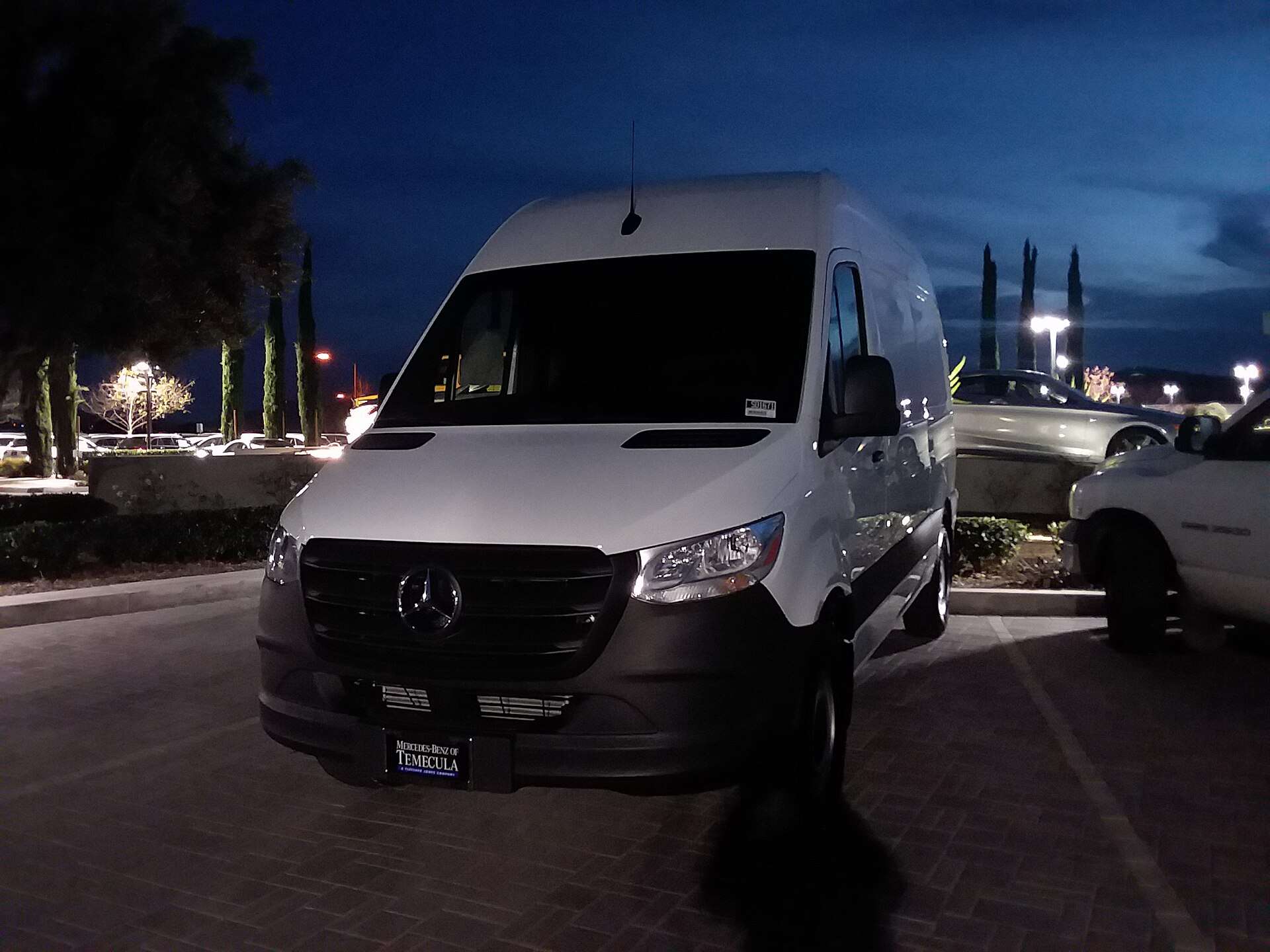Front view of a Mercedes-Benz Sprinter 2500 van