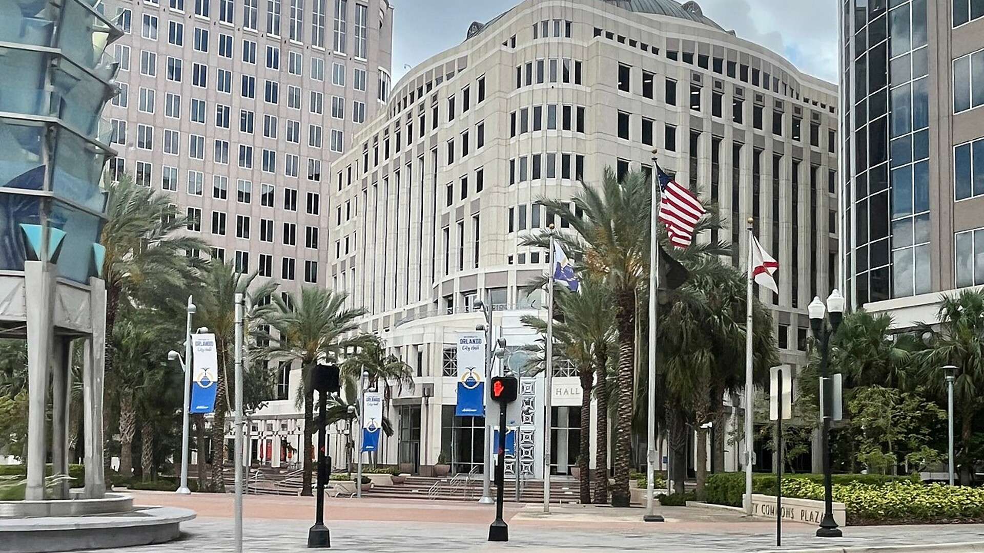 Orlando City Hall at the corner of South Orange Avenue and South Street in downtown Orlando