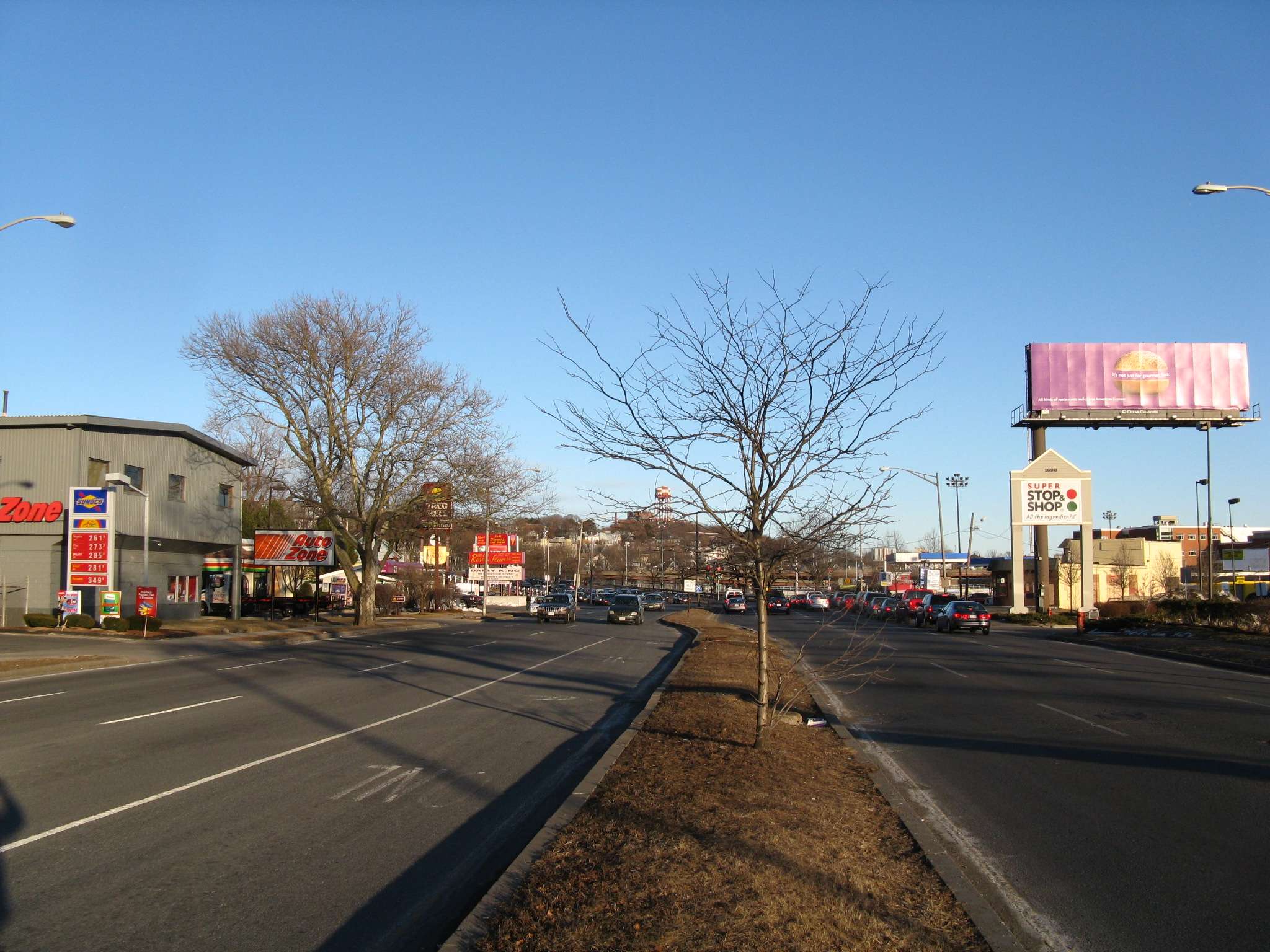Revere Beach Parkway eastbound at Everett Avenue in Everett, Massachusetts