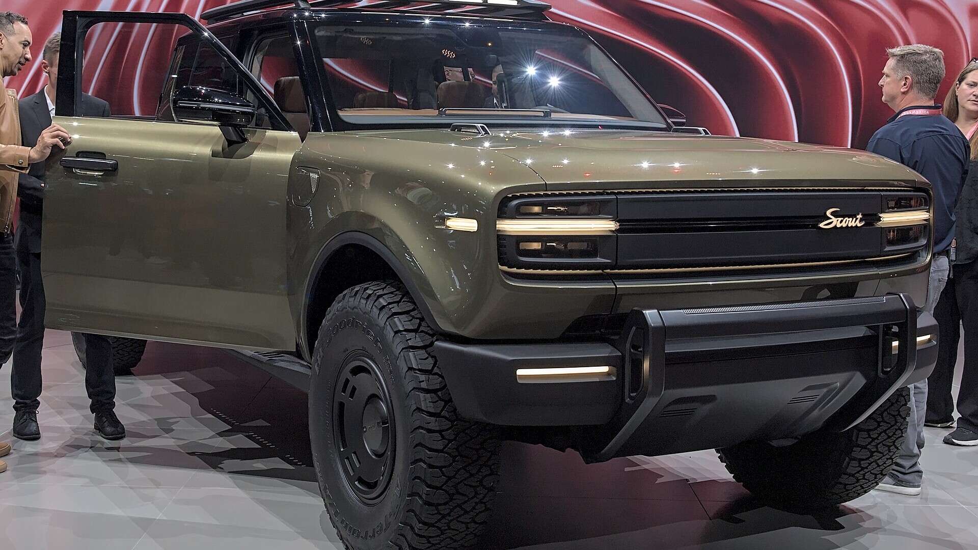 Scout Terra electric pickup on display at the IAA Mobility show in Munich, 2025